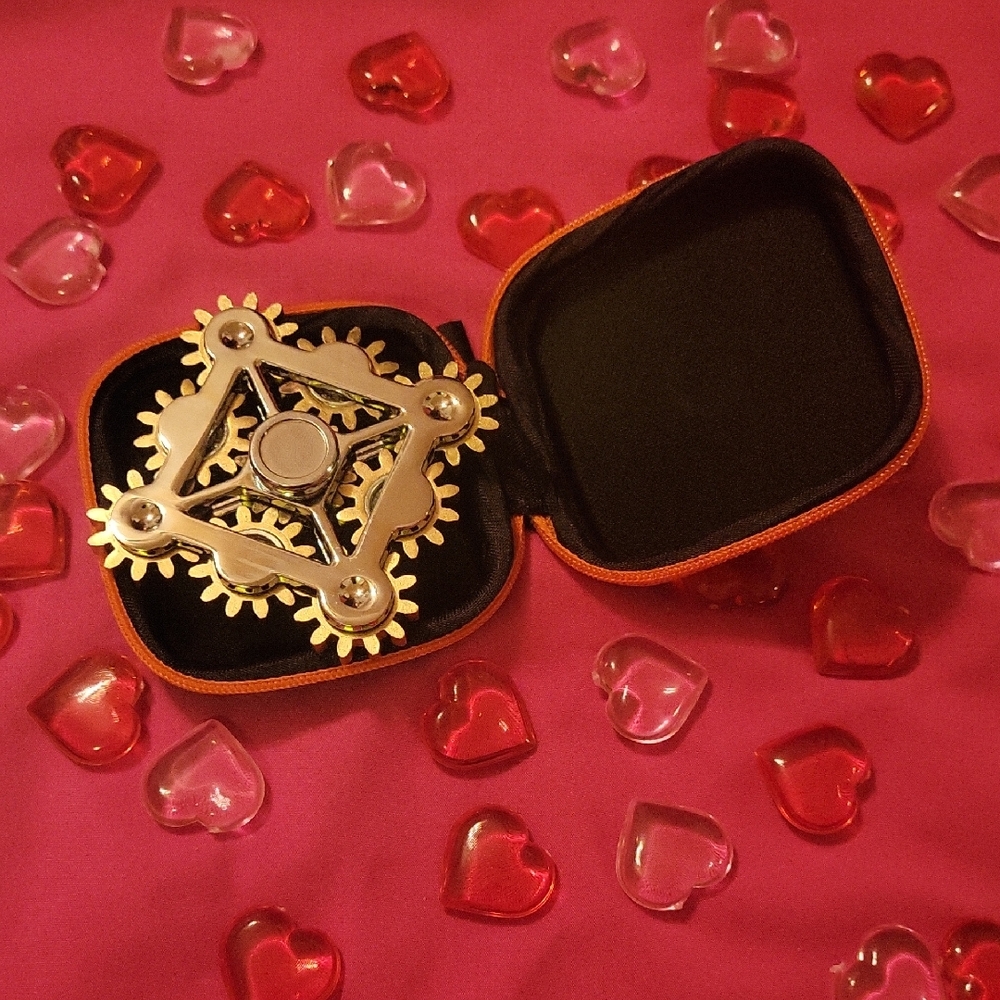Gold and Silver Gear Fidget Spinner